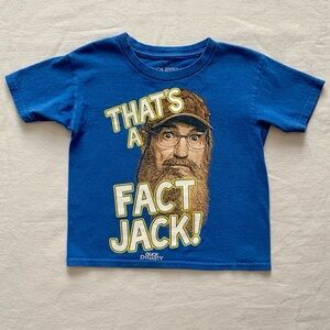 Duck Dynasty TV Show Uncle Si Robertson That’s a fact Jack! Blue T-Shirt 4-5
